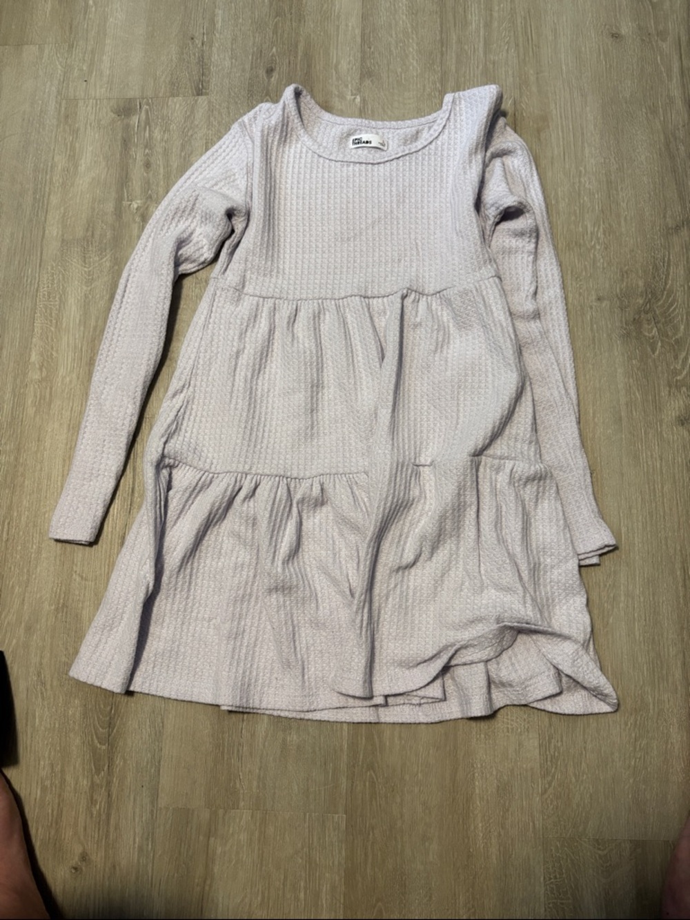 Epic Threads Girls' Long Sleeve Tiered Knit Dress - Light Lavender